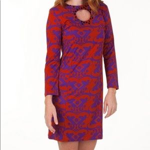 NWT Tracy Negoshian Dress Damask Ginger Size XS